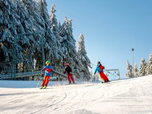 Alpine Skifahrer auf der Wasserkuppe